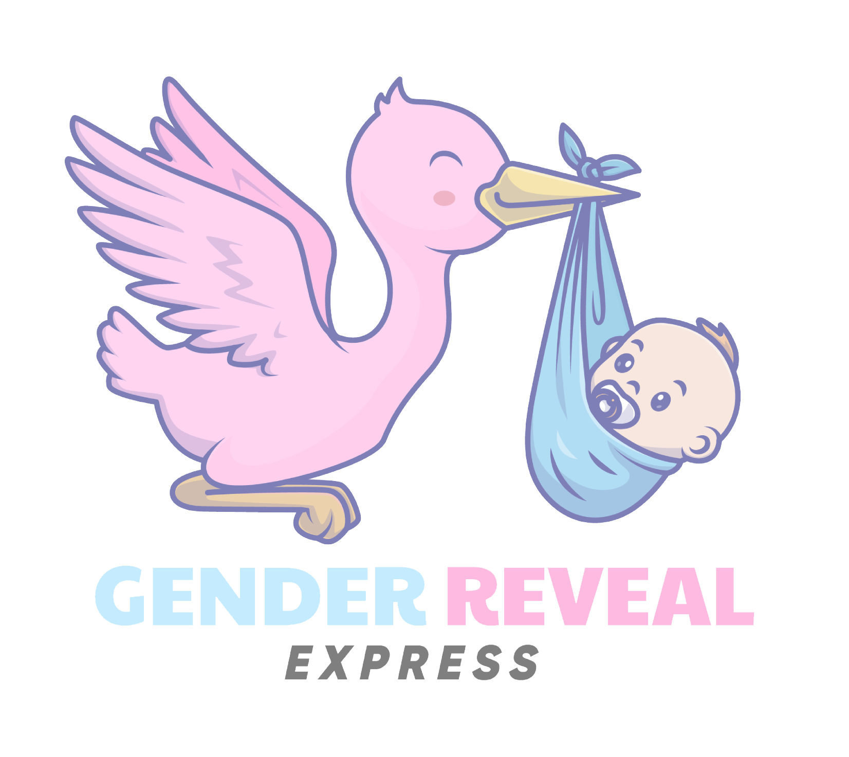 Gender Reveal white logo