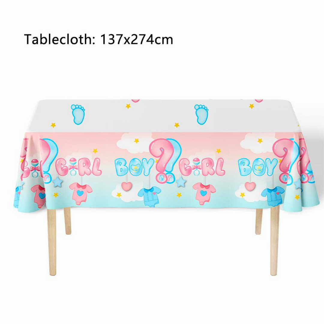 Gender Reveal Tablecloth