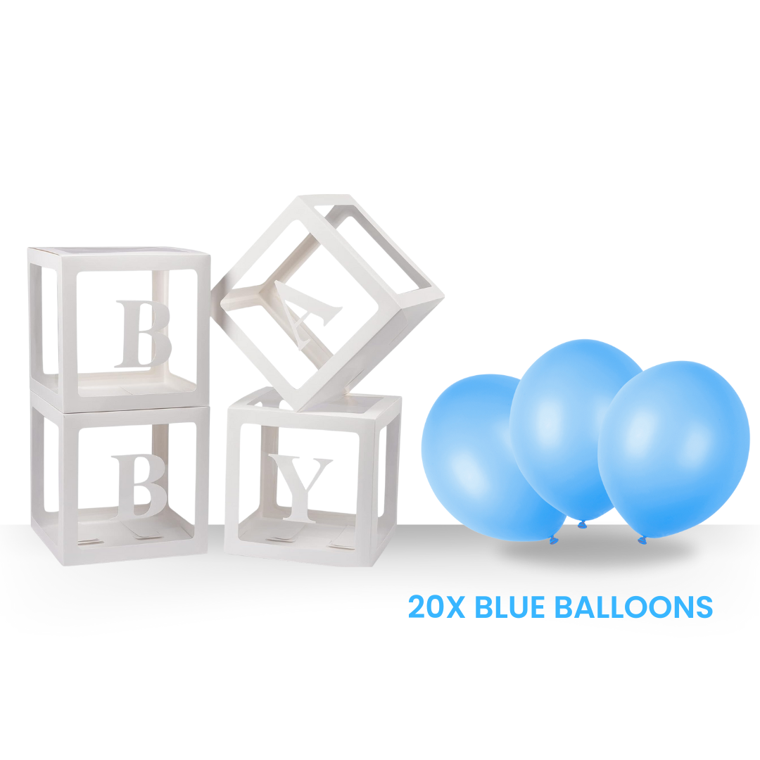 Baby Box Set With Blue Balloons