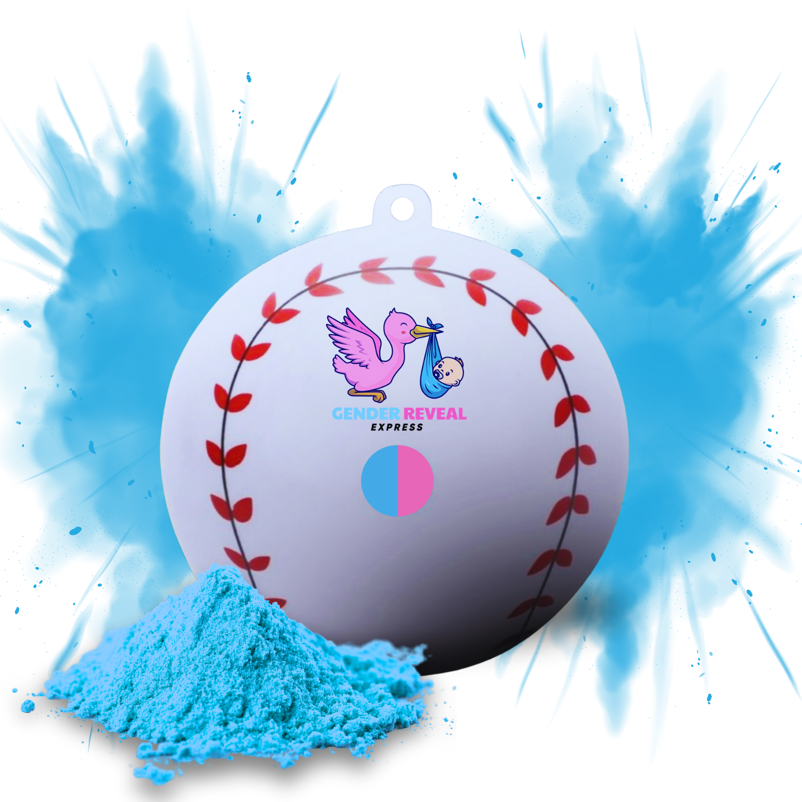 Gender Reveal Blue Baseball