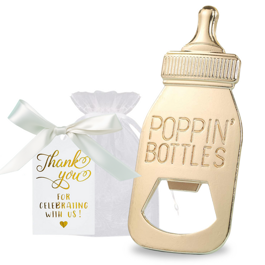 “Poppin Bottles” Gold Metal Bottle Opener