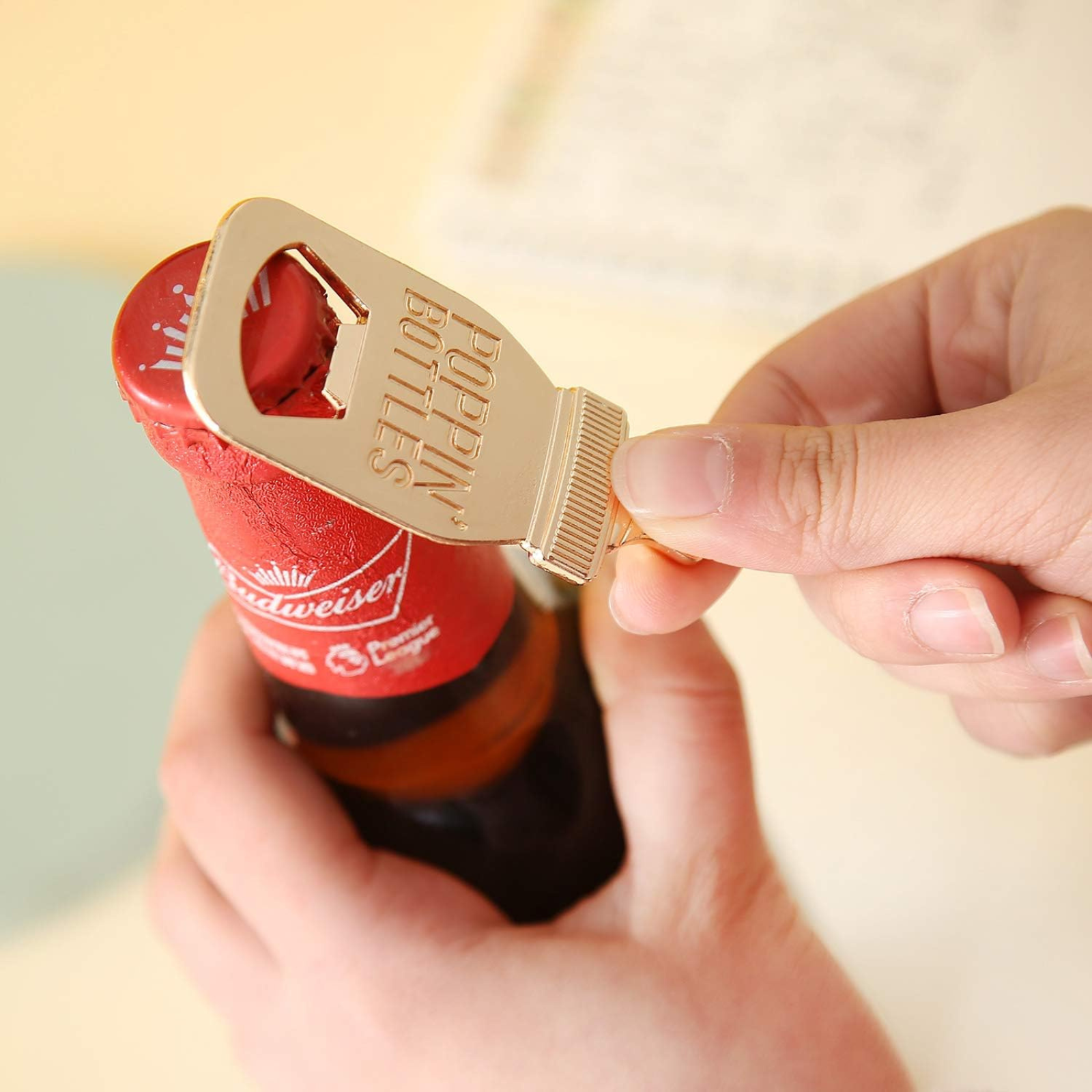 “Poppin Bottles” Gold Metal Bottle Opener