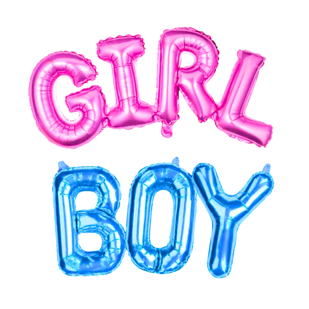 Gender Reveal Boy Girl Balloons