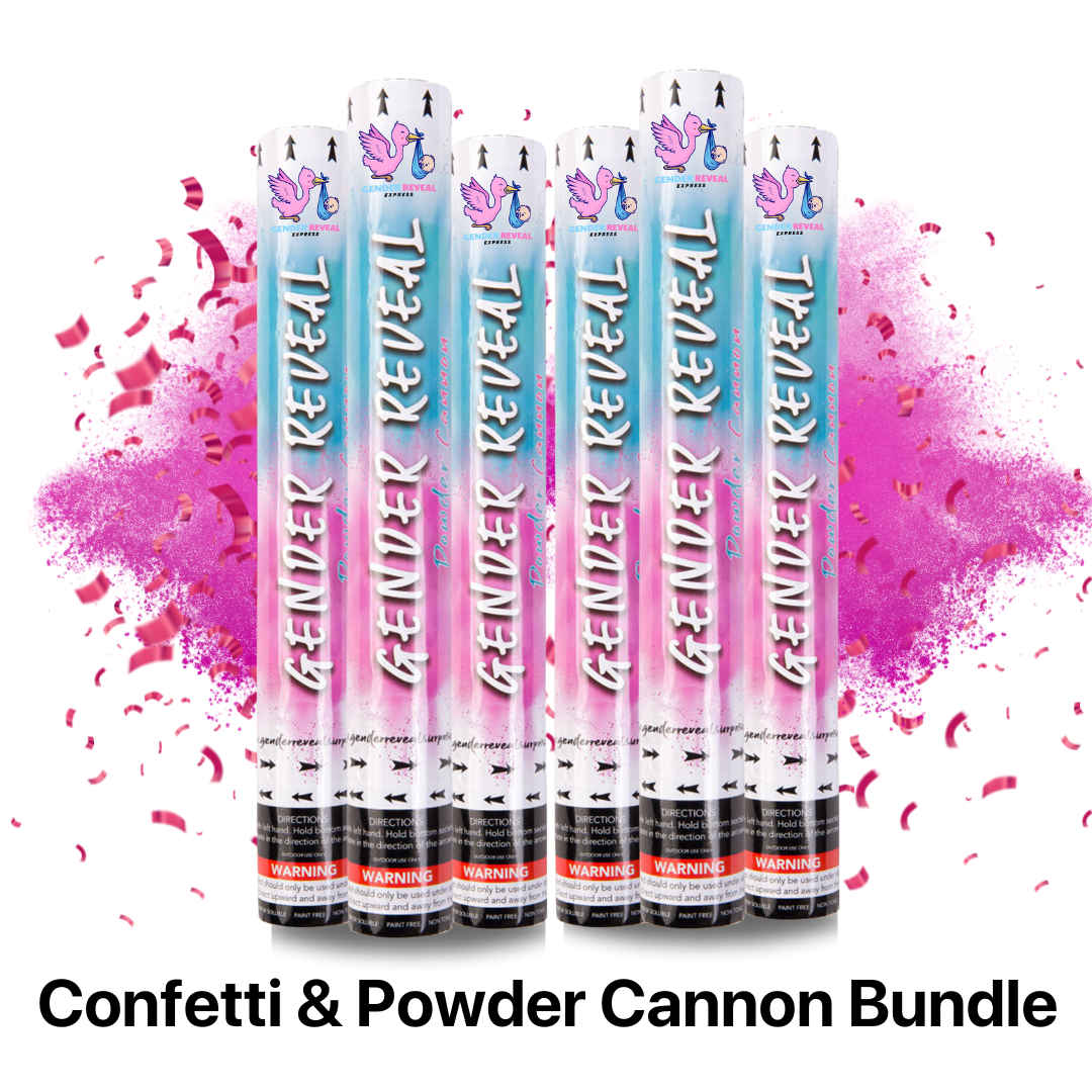 Gender Reveal BIO Confetti & Powder Cannon Bundle