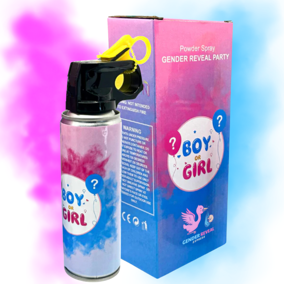 Gender Reveal Smoke Blaster - Pink or Blue Powder Spray for Parties