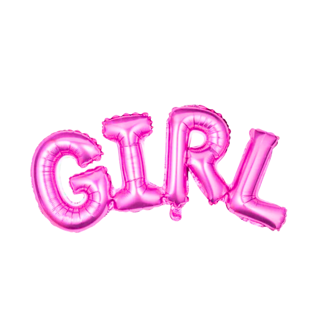 Gender Reveal Girl Pink Foil Balloon