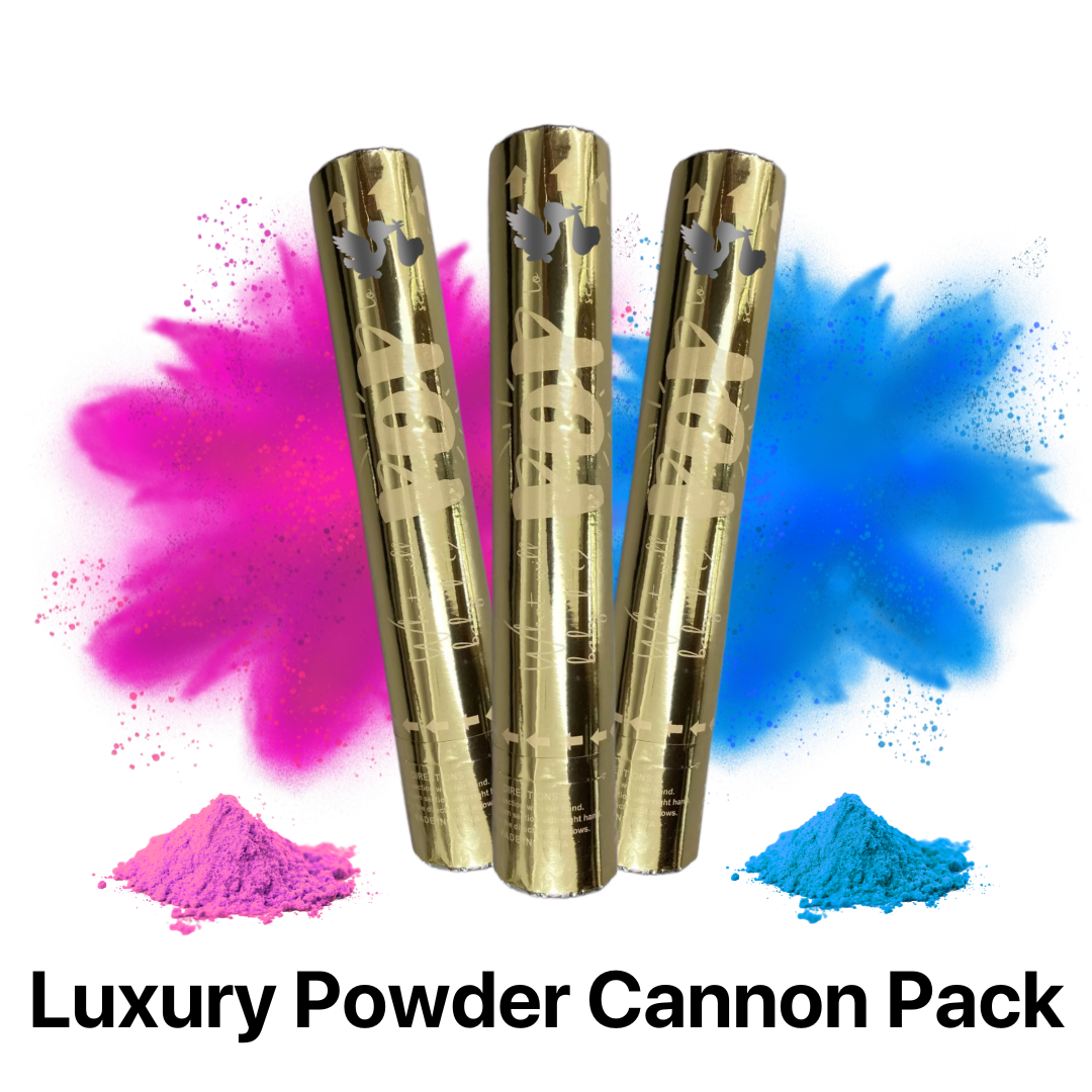 Gender Reveal BIO Luxury Powder Cannon 3 Pack