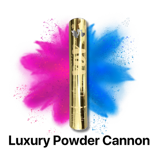 Luxury Gender Reveal Cannon with powder smoke