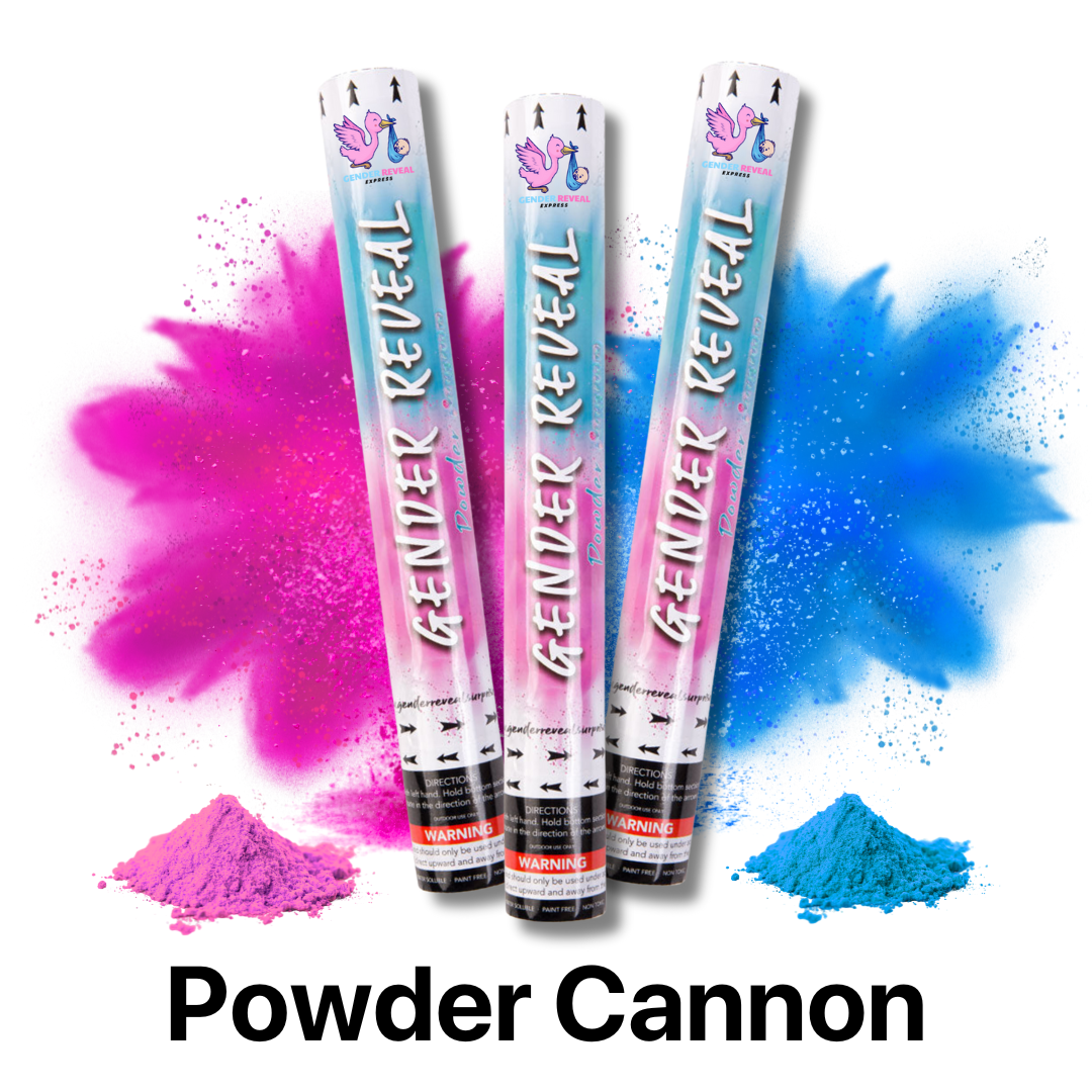 Gender Reveal BIO Powder Cannon 3 Pack