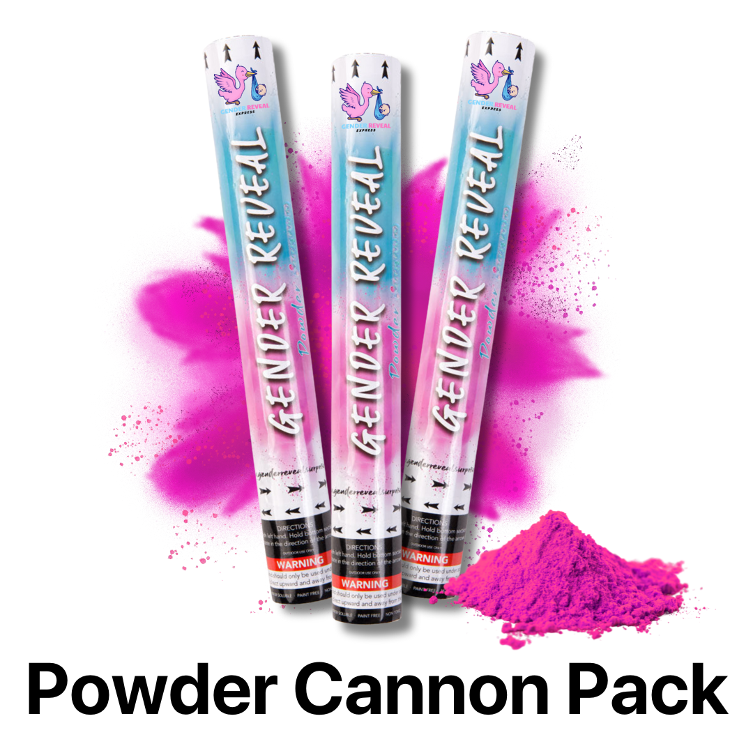 Gender Reveal BIO Powder Cannon 3 Pack