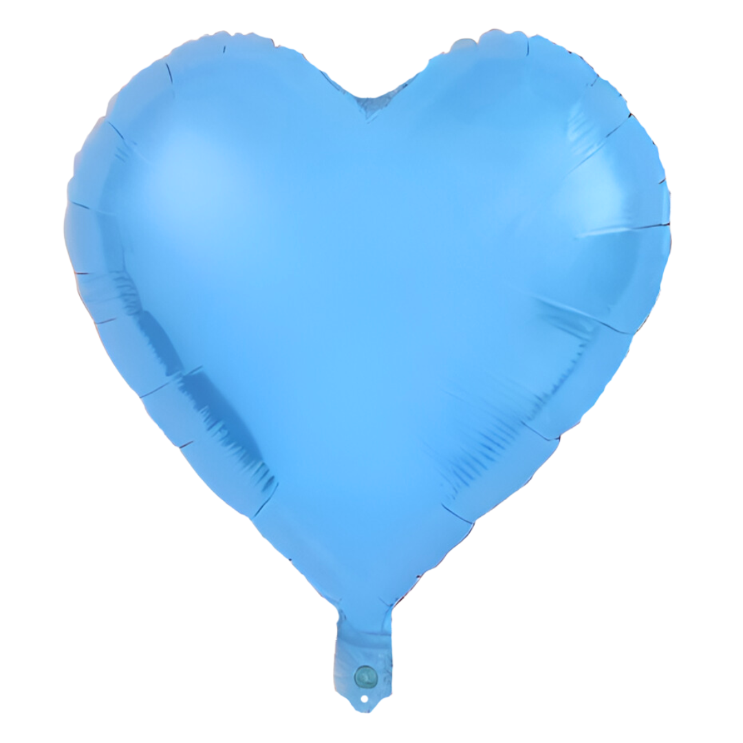 Blue heart-shaped balloon for gender reveal, baby shower, and celebration decor