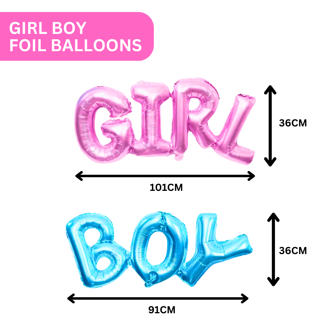 Gender Reveal Girl Boy Balloons